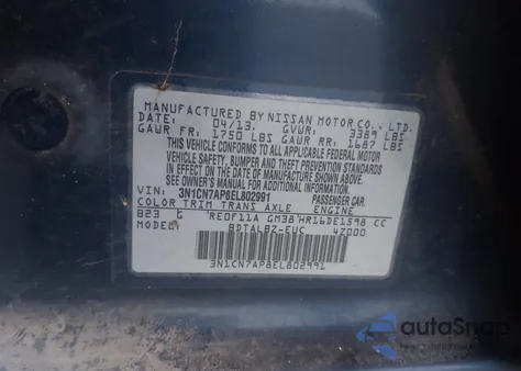 2014 Nissan Versa 1.6 Sv from USA, damaged, VIN 3N1CN7AP8EL802991